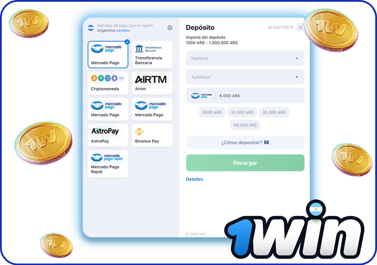 ¿Qué pasos hay que seguir para realizar un depósito en 1win?
